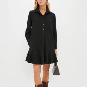 Tuckernuck Black Cotton Poplin Callahan Shirt Dress Size Large